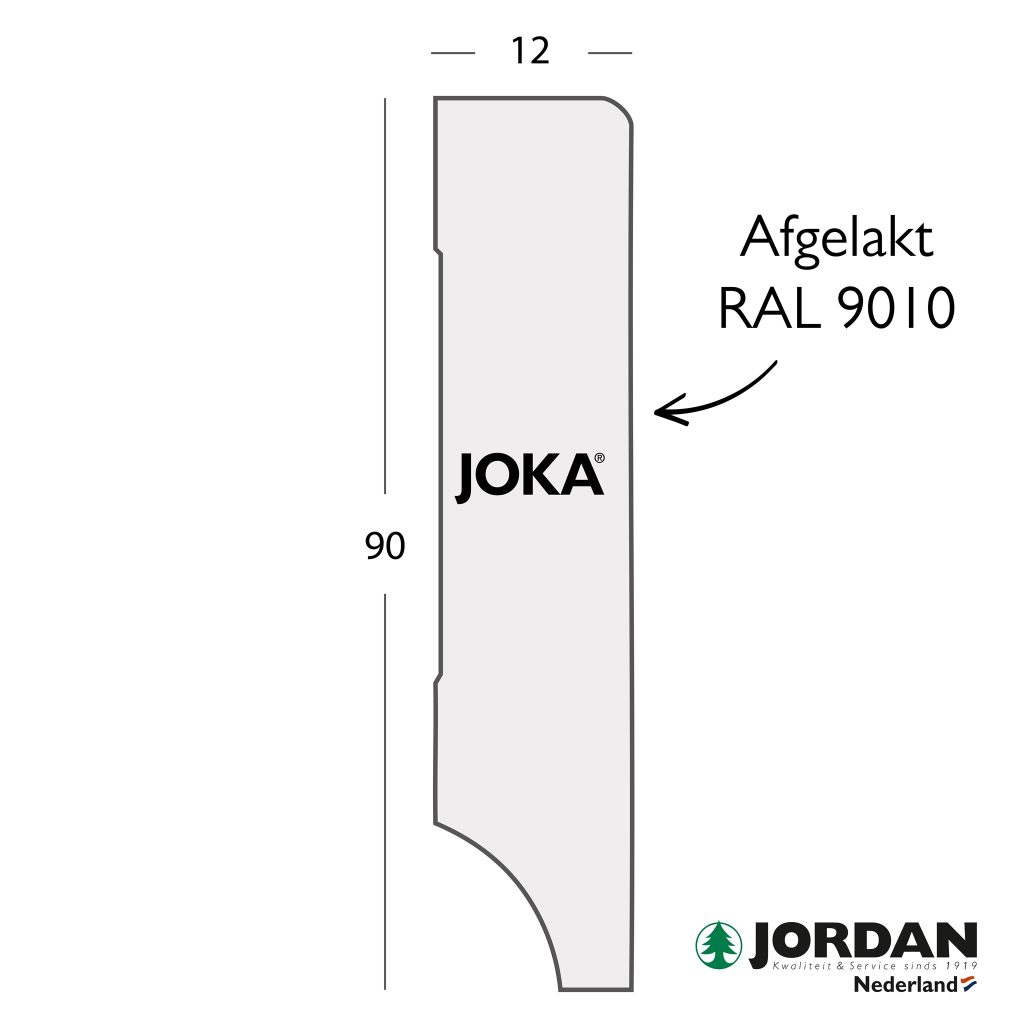 Moderne MDF plint 90x12 (RAL 9010)