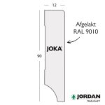 Moderne MDF plint 90x12 (RAL 9010)